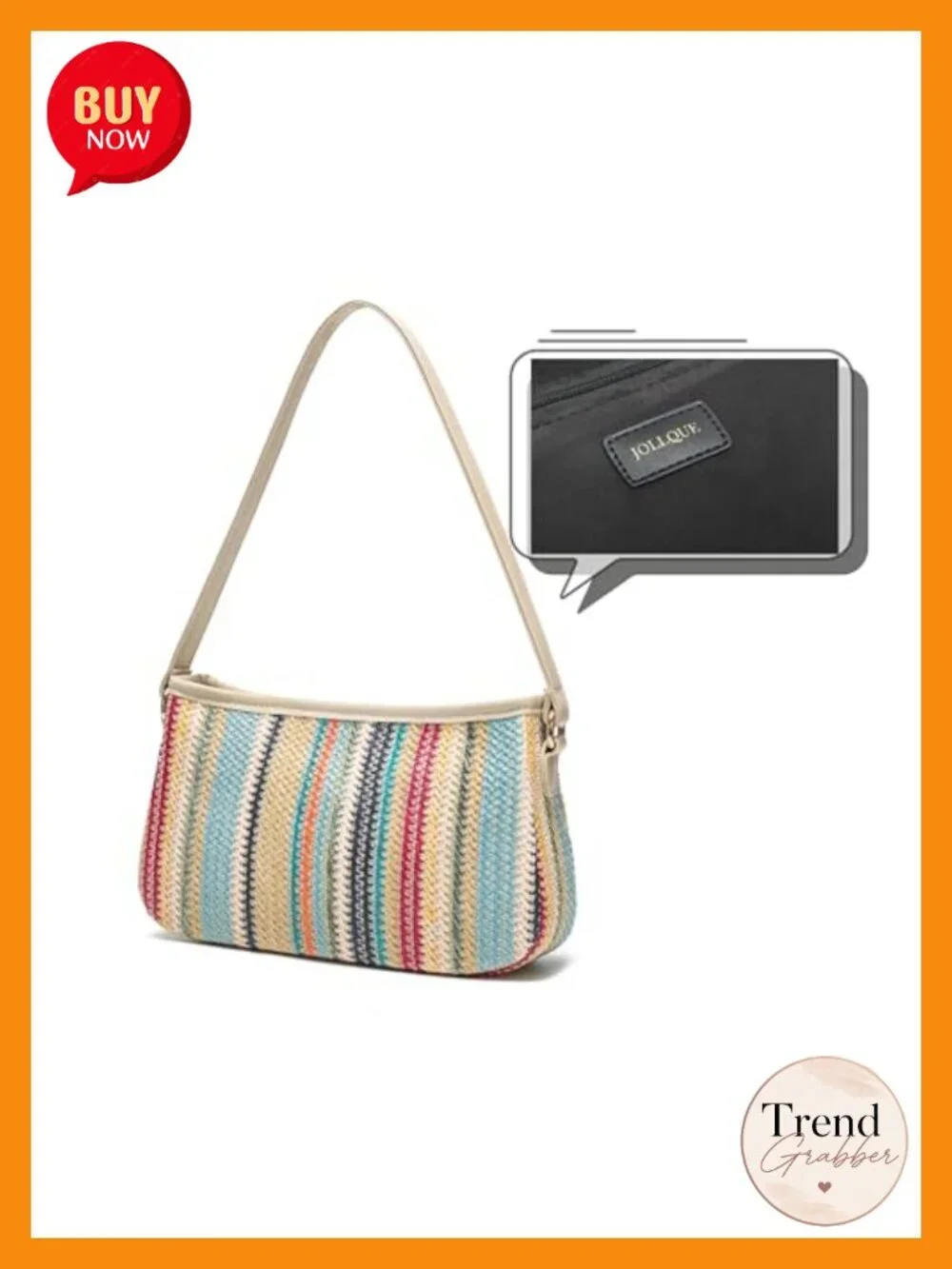 Straw Hobo Crossbody Bag with Woven Texture and Chain Strap